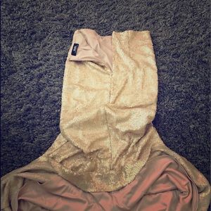 LuLu’s Rose Gold Maxi Skirt